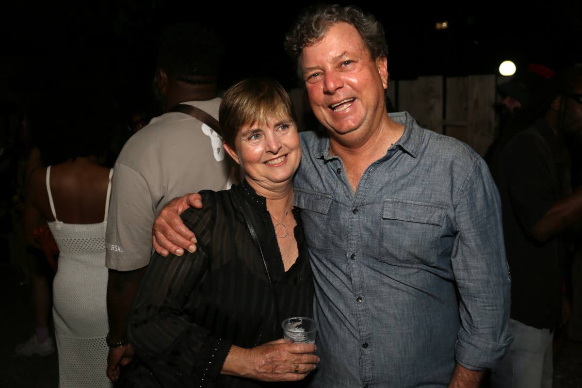 Jason poses with his sister Justine, both all smiles as they gratefully take in the support shown by attendees last Friday night.