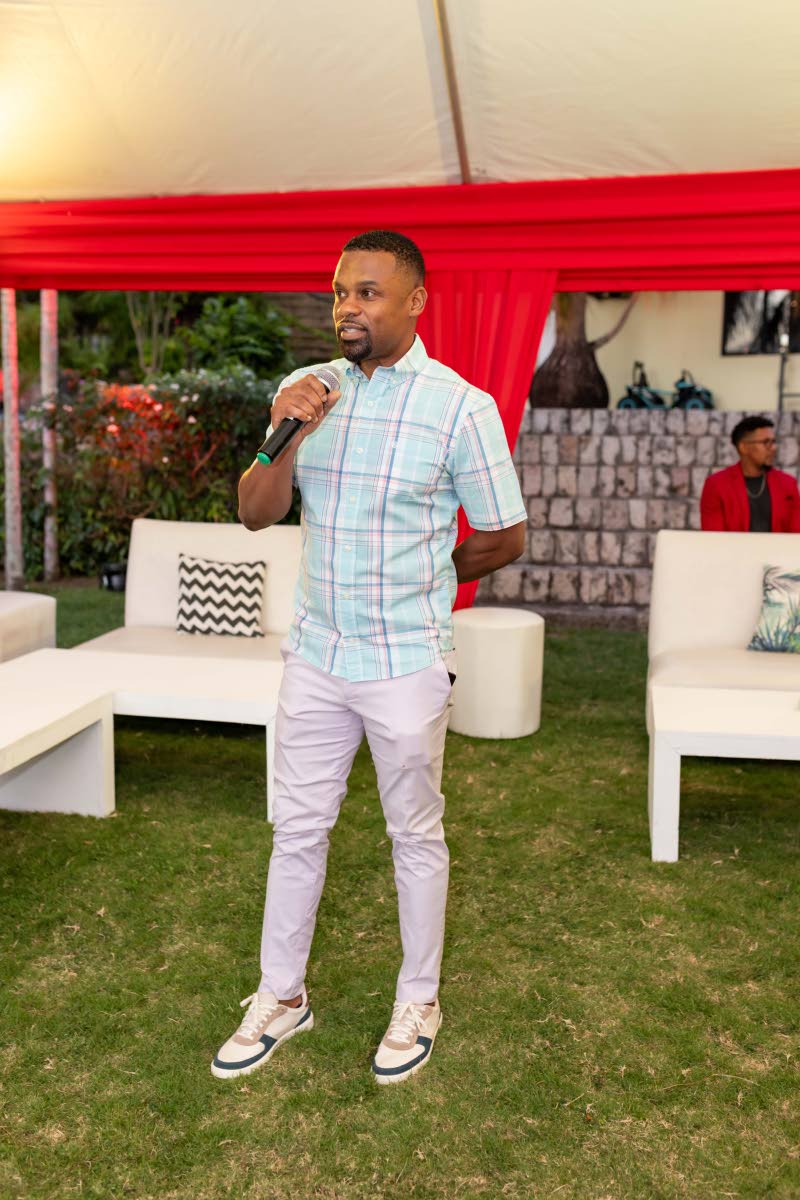 Kevin Foreman, country SME relationship specialist, JMMB Bank, welcomes guests at the recently held JMMB Men of Legacy: Reason and Lyme event.