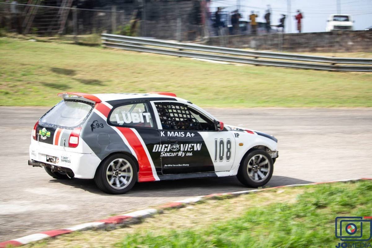 Kyle Mais competing at Dover Race Way in St Ann.