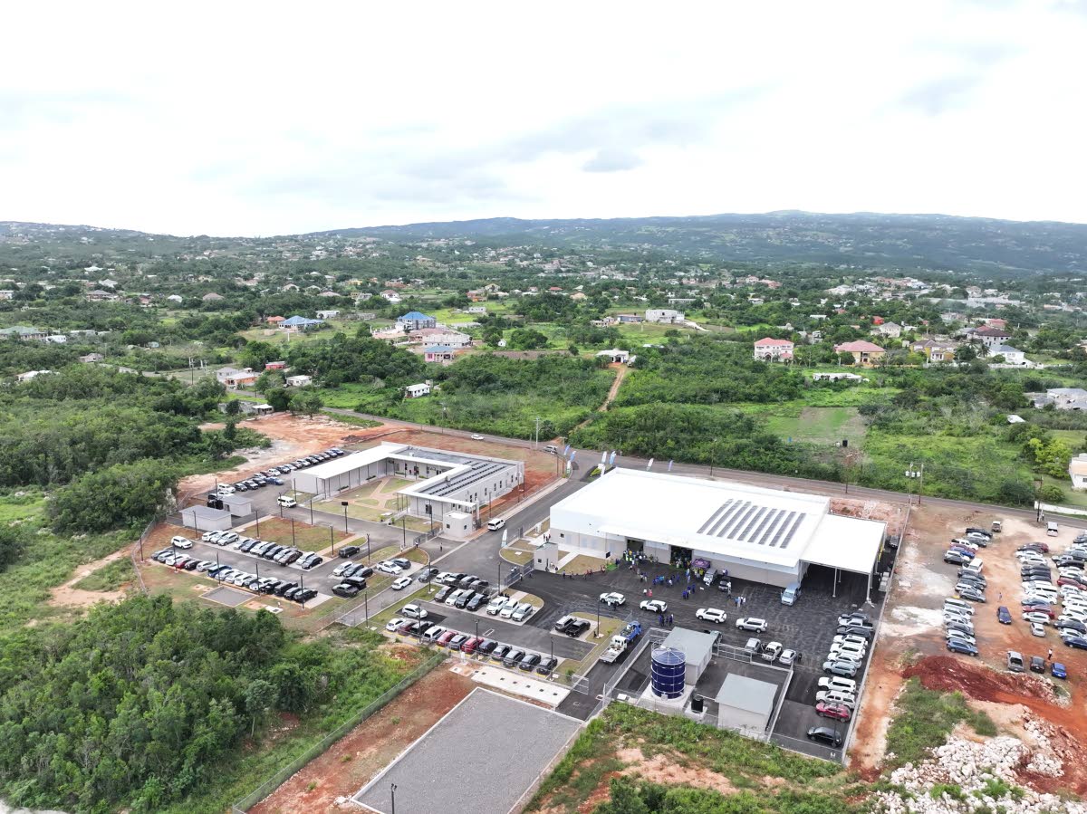 An aerial view of the newly opened agro‑processing facility and administrative building in Essex Valley.