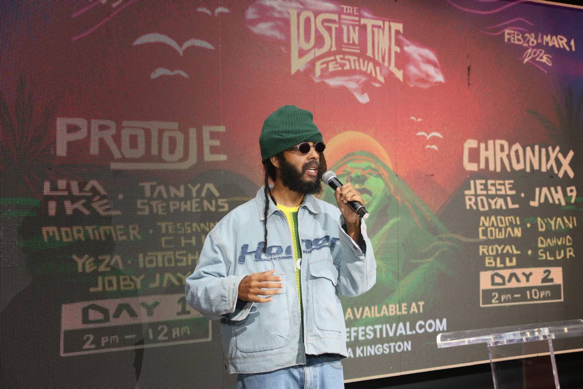 


Protoje at the launch of The Lost in Time Festival on Thursday at the AC Hotel Kingston.