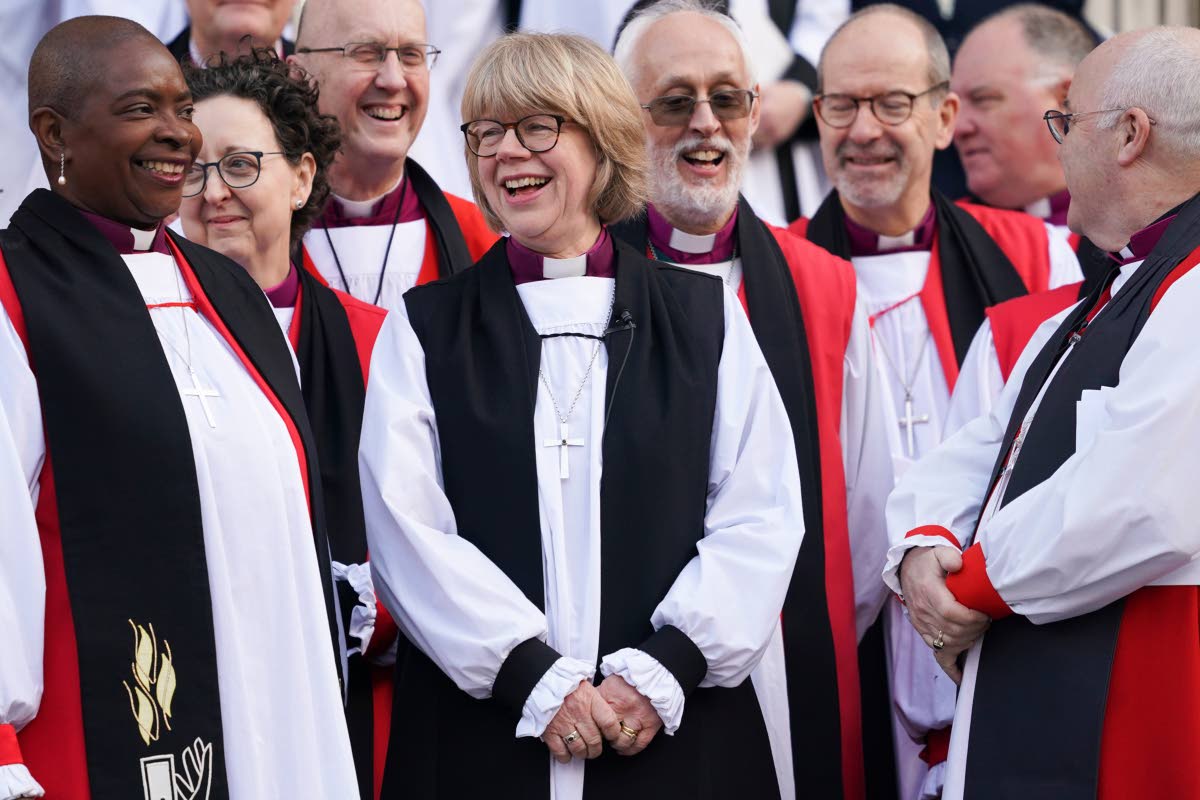 
Sarah Mullally on the steps of St Paul’s Cathedral, London, following the Confirmation of Election ceremony confirming her as archbishop of Canterbury, becoming the first woman to lead the Church of England, on Wednesday, January 28 2026. 