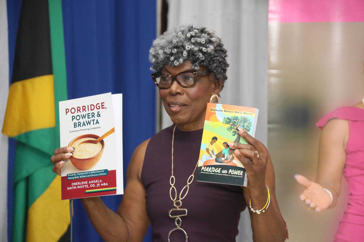 Oberlene Smith-Whyte, author of ‘Porridge and Power; Raising Bold, Brilliant & Brawta Children in a Jamaican Home’, at the launch on January 3 at the Police Officers’ Club in St Andrew. 