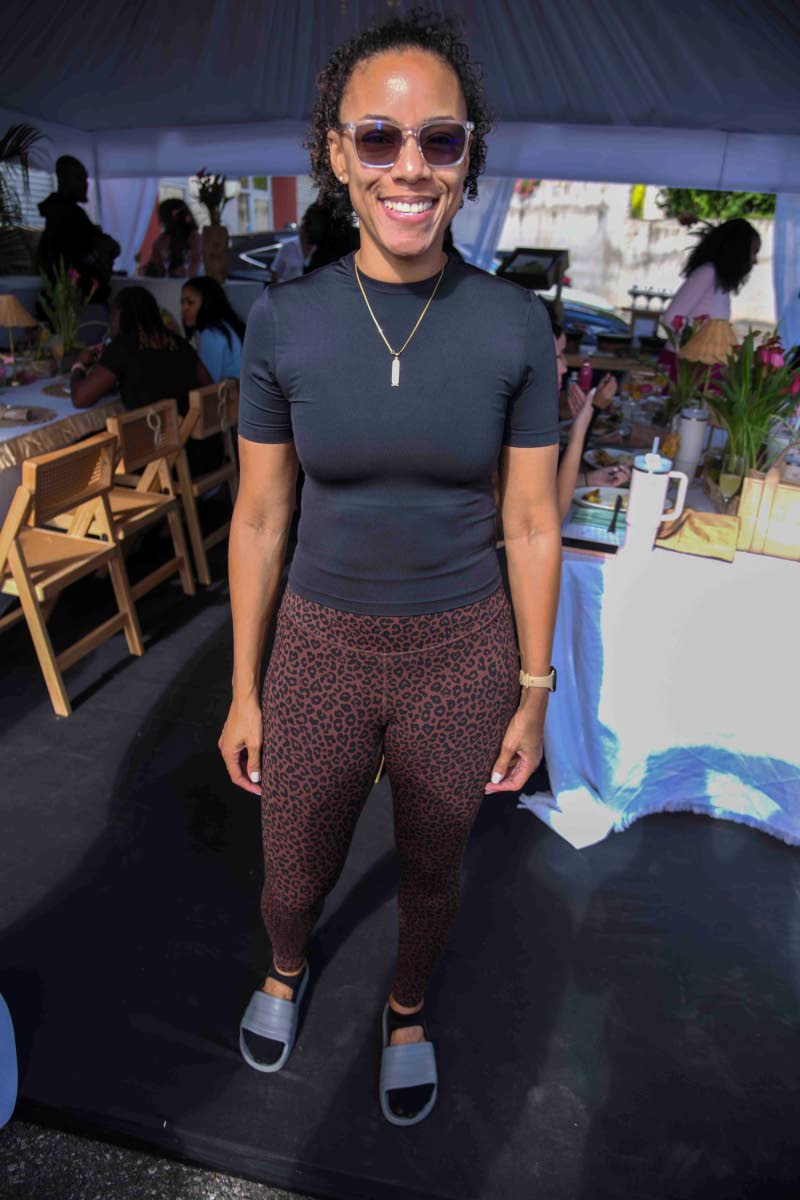 Tracy-Ann Spence, executive vice-president and chief investment officer of Sagicor Group Jamaica Limited, added patterns in leopard-print leggings.