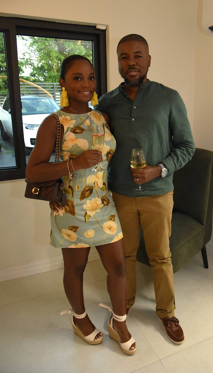 Howard Forte (right) and Shemeka Saunders Forte were out for the relaunch of FUTURE Medical and Aesthetics at 15 Carvalho Drive.