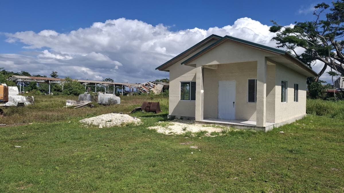 The 700-square-foot steel-frame model house in Savanna-la-Mar that stood standing after Hurricane Melissa.