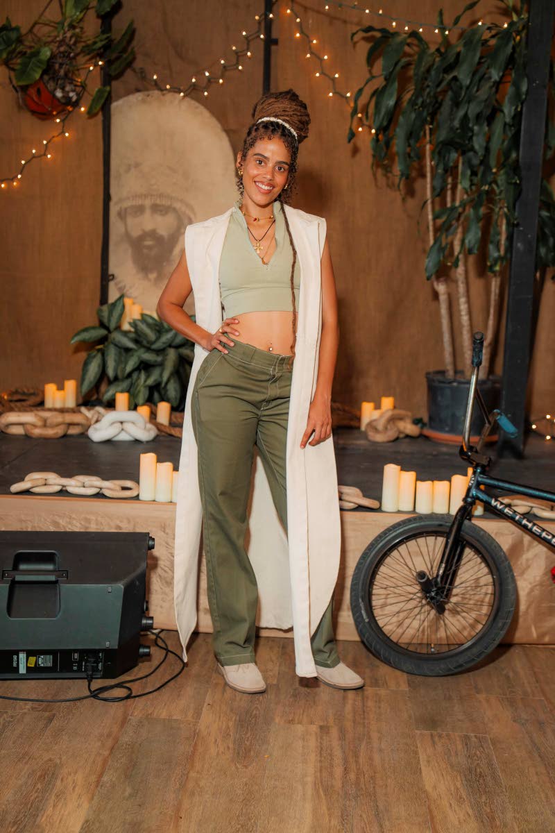 Founder of Riddim Runway, Kadiya McDonald, strikes a pose for the camera.