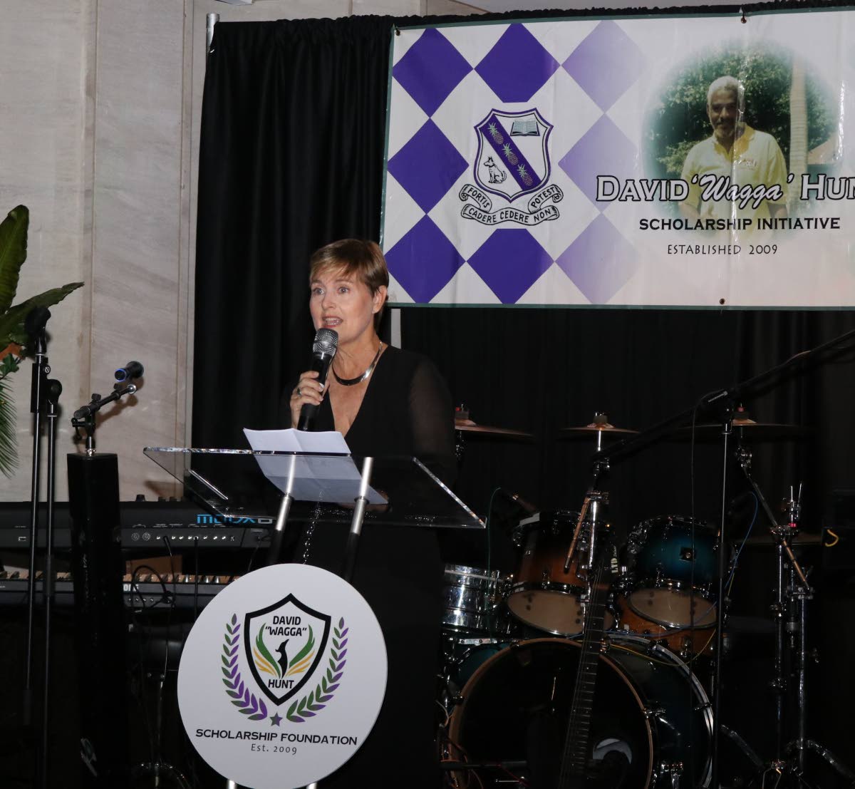 Justine Henzell, daughter of Perry Henzell, Jamaican director of the first Jamaican feature film, ‘The Harder They Come’,  pays tribute to the late reggae icon James ‘Jimmy Cliff’ Chambers during the David ‘Wagga’ Hunt Foundation’s 12th annua