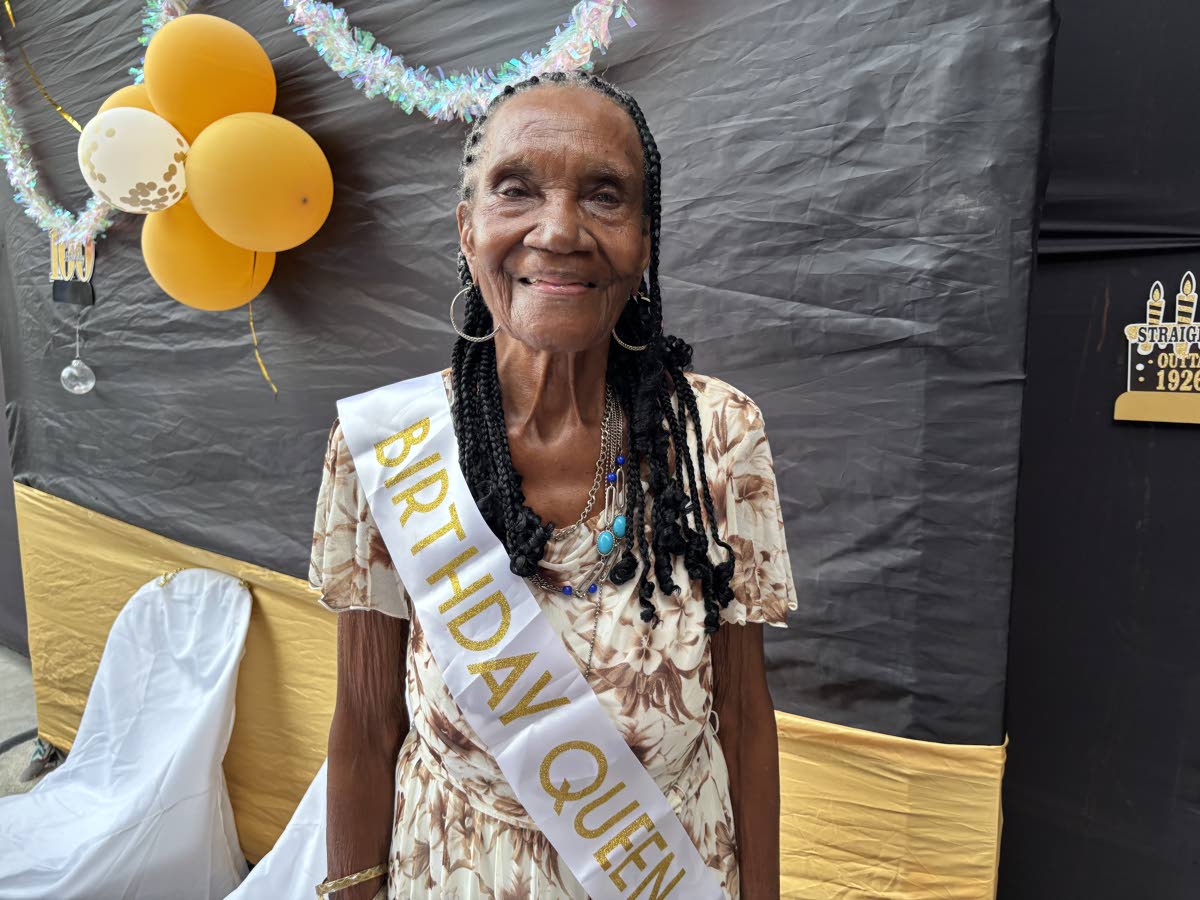 left: Alice Drysdale Stewart, who achieved the milestone of 100 years on February 19, during her birthday celebration on February 21 at The Little Copa in Bull Bay, St Andrew.