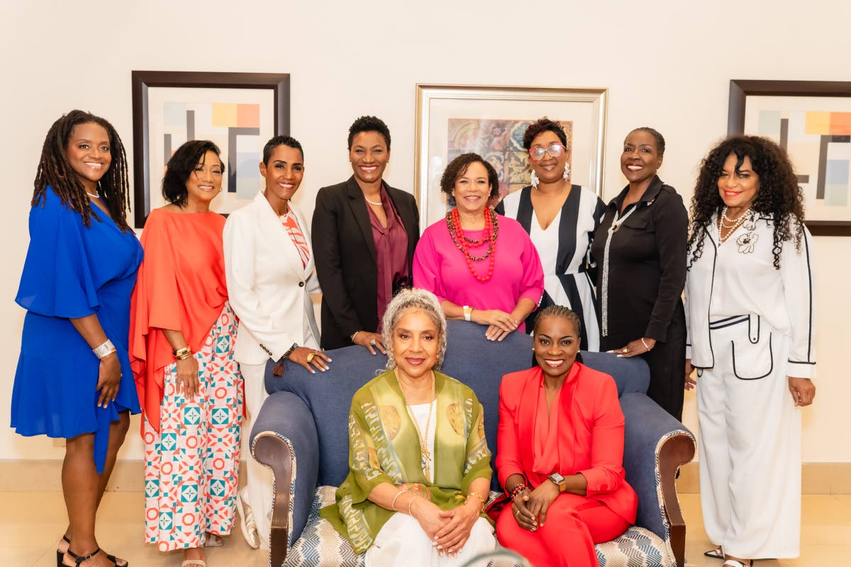 Plie for the Arts Jamaica’s founder Marisa Benain (front right) and actor Phylicia Rashad with some of the Women of Vision honourees at Plie’s Women of Vision Salon.