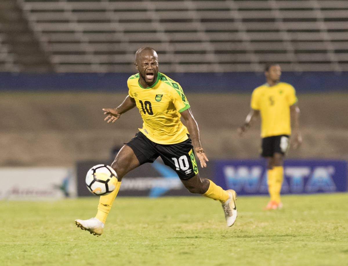 Javon East during a Concacaf Nations League game against Aruba inside the National Stadium in Kingston, Jamaica back in 2019. 