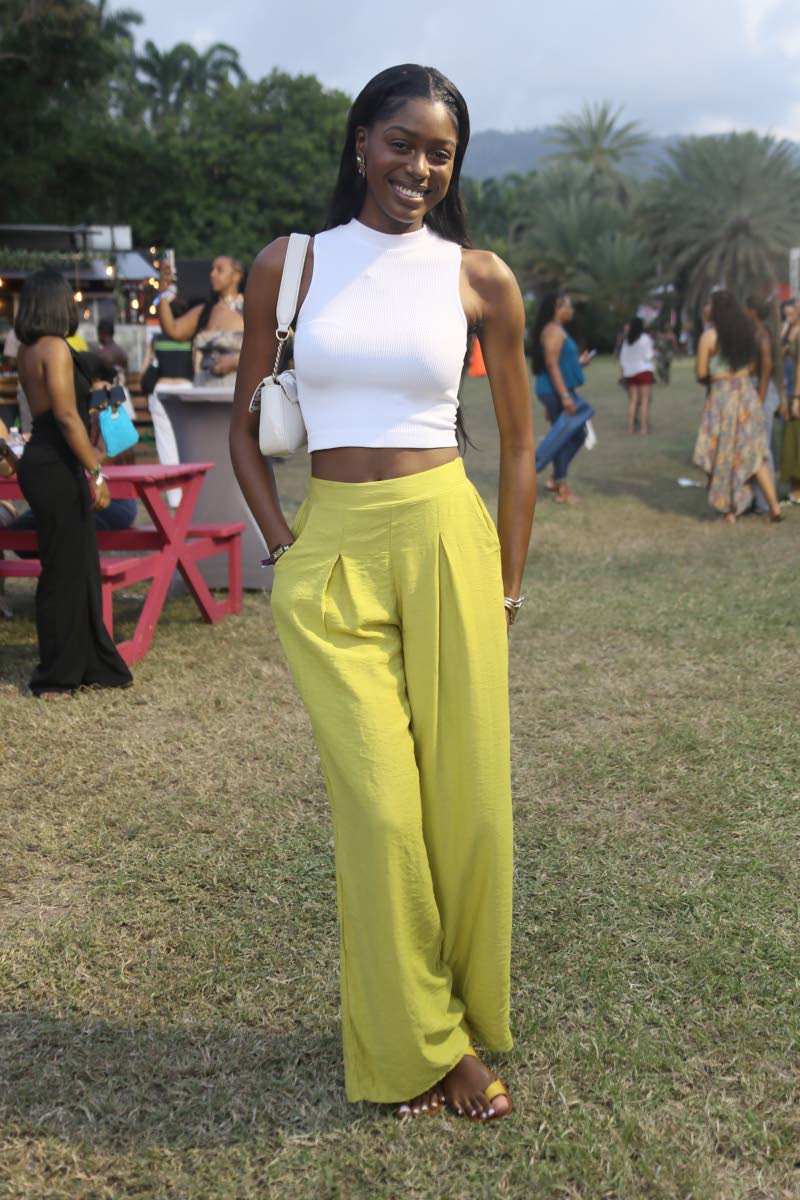 Right: Rasheda Green, second runner-up of Miss Global Jamaica 2026, flashes a smile at the camera.