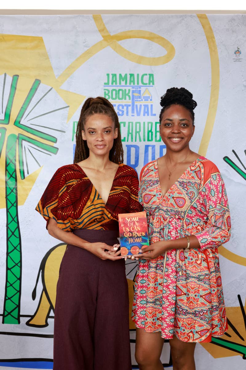 Yashika Graham (left), author, and Cedella McKie, poet, represent the power and poise of Caribbean wordsmiths.