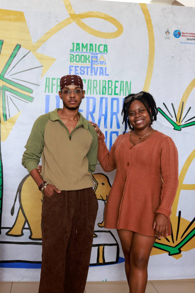 Festival chic are friends Roseco Clay (left) and Shanell Holmes, who stepped out in coordinated neutrals as they readied for a full day of books and banter.