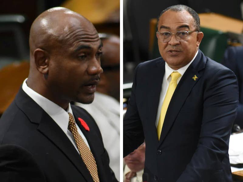 Opposition Health Spokesman Dr Alfred Dawes (left) and Health and Wellness Minister Dr Christopher Tufton.