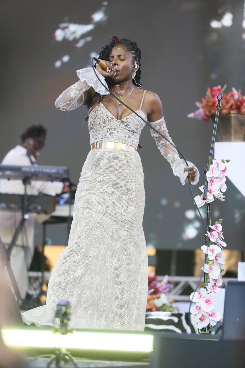 Jah9 on day two of the Lost in Time music festival last Sunday at the Hope Botanical Gardens.