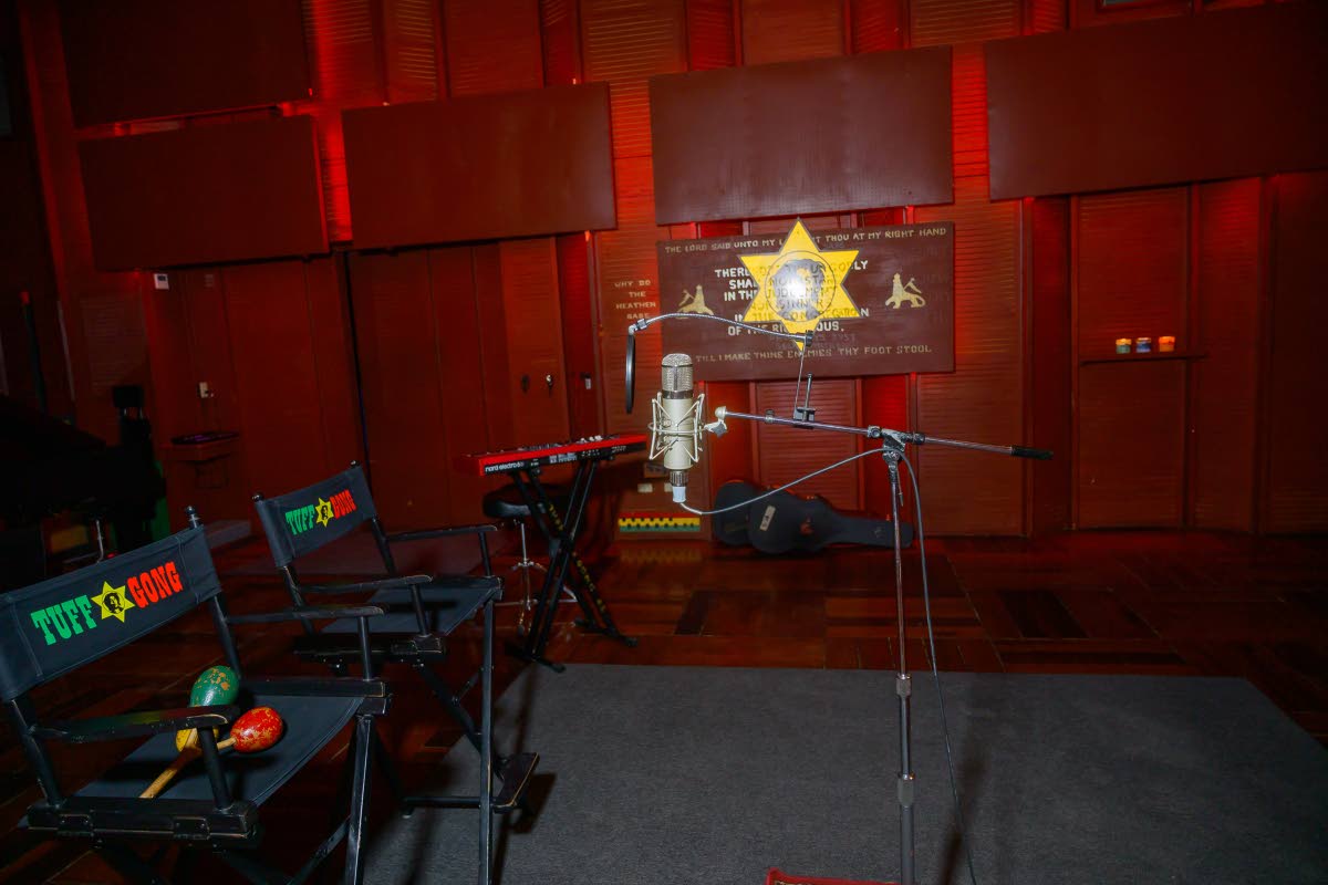 The voicing room at Tuff Gong Studios. 
