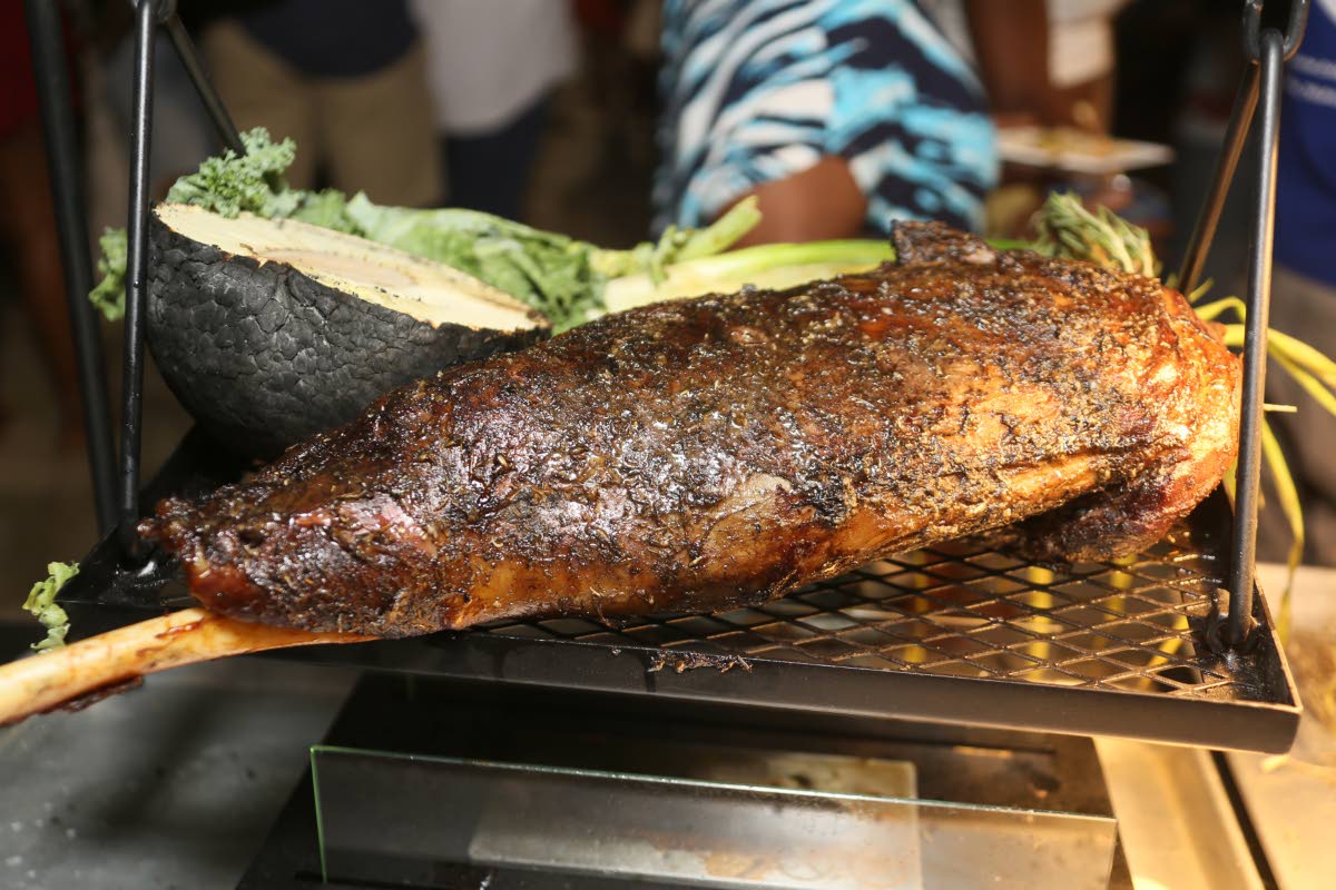 Chef Jacqui Tyson’s yard fire lamb. 