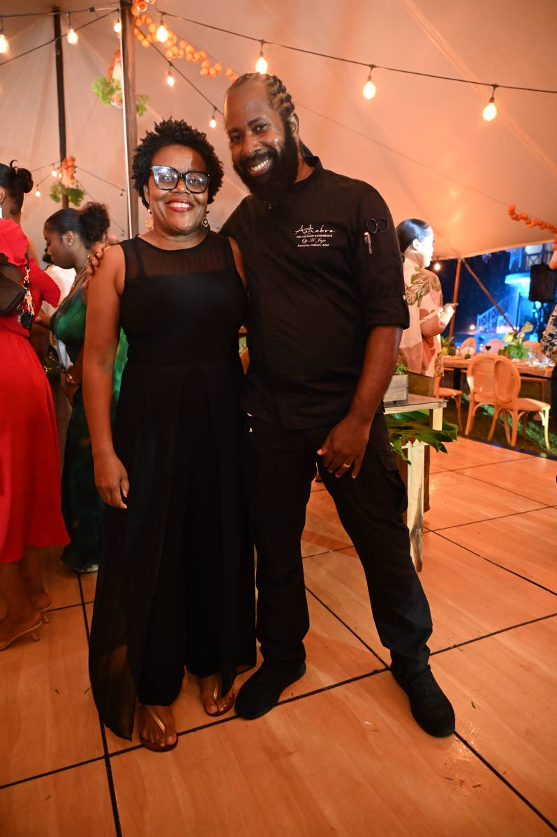 Farmer Janice Dacres-Jones (left) and Chef Oji Jaja smile for the camera. 
