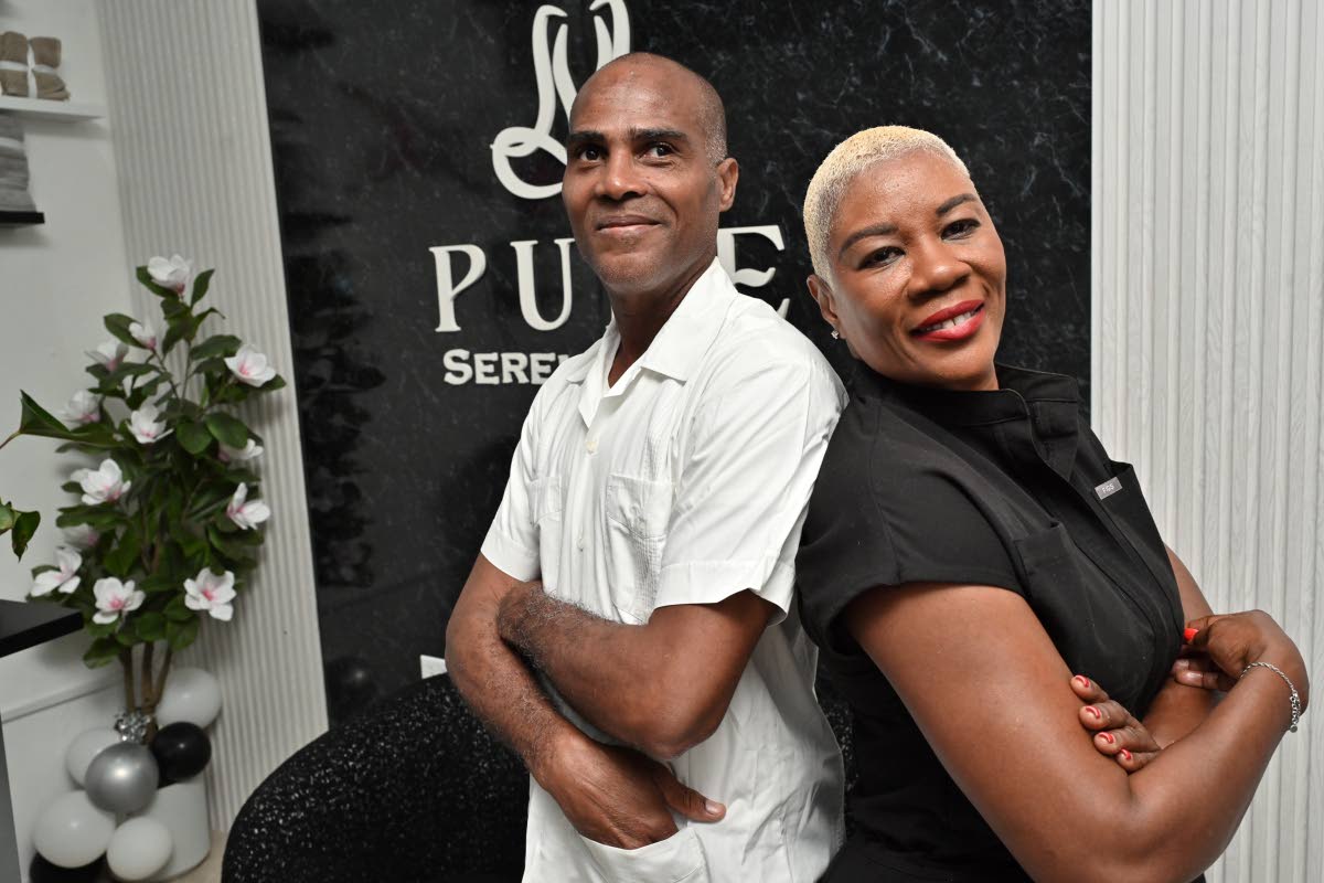 Andrea Johnson and her assistant Denzil Thompson.