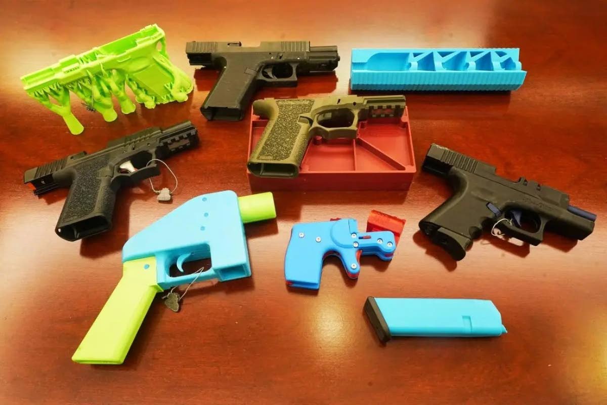Examples of 3D printed firearms.