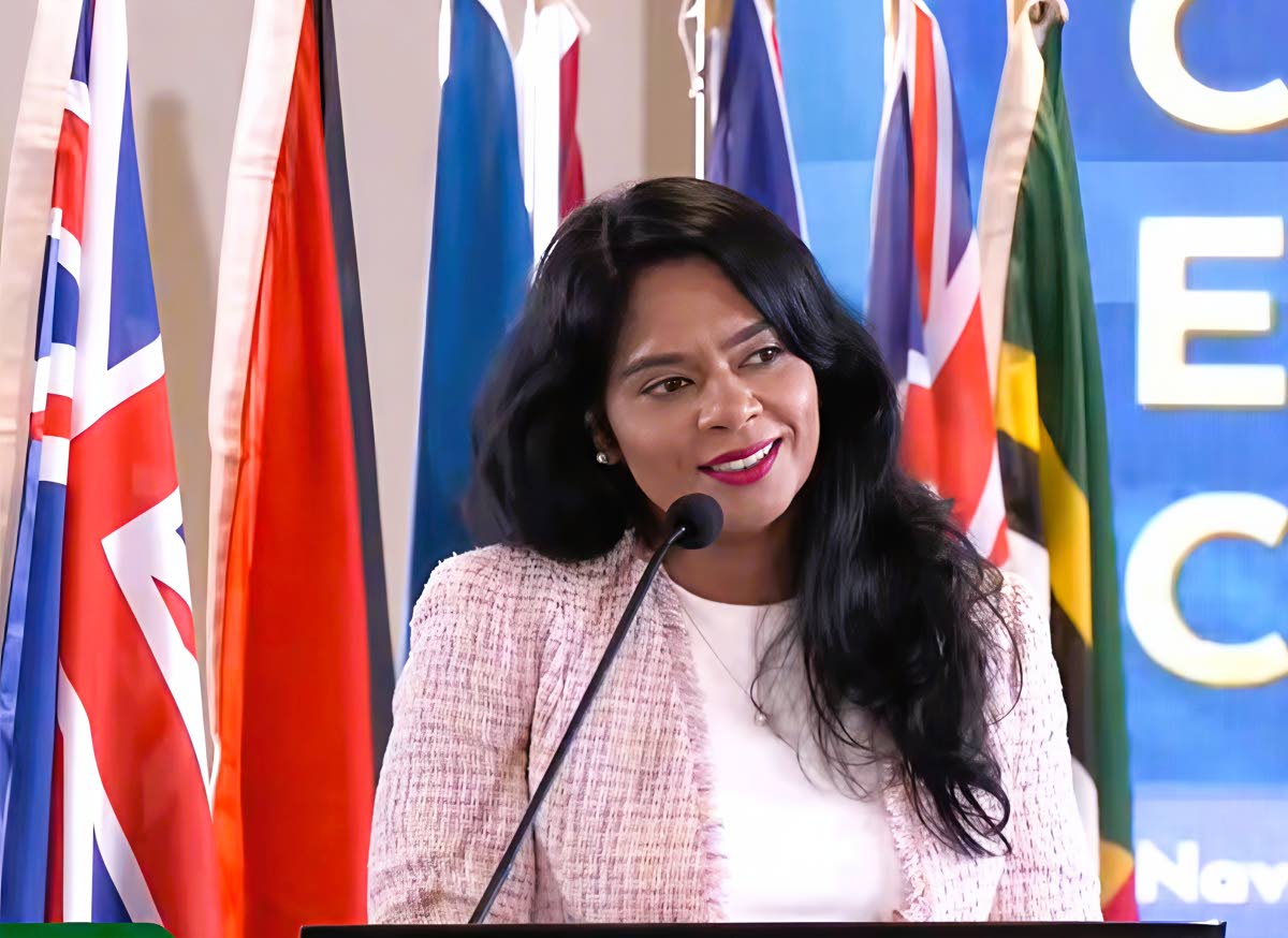 Sonia Parag, Guyana's minister of education speaks at CXC’s Inaugural Regional Education Conference and Ministerial Forum 