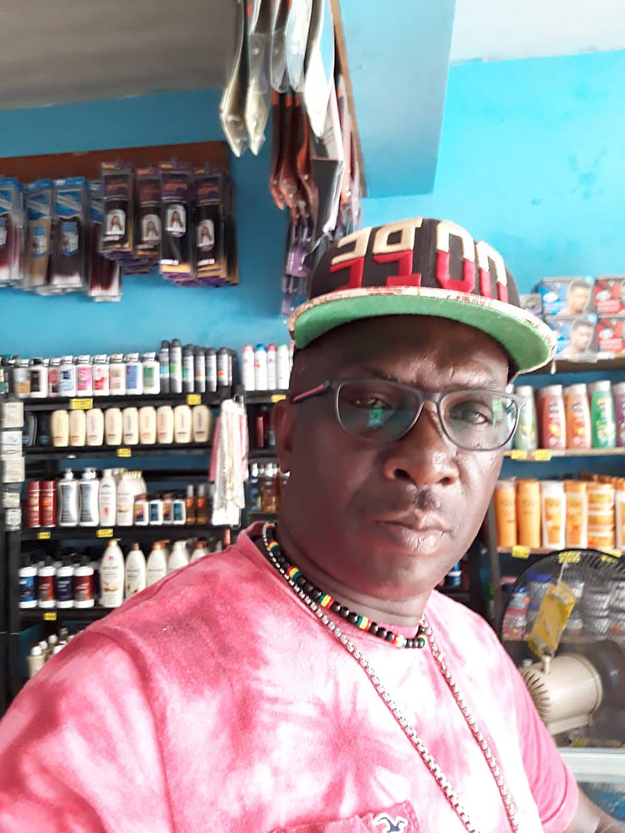 Roy Lamey at his store, Barry Beauty Supplies, at Beadles Plaza, Santa Cruz.