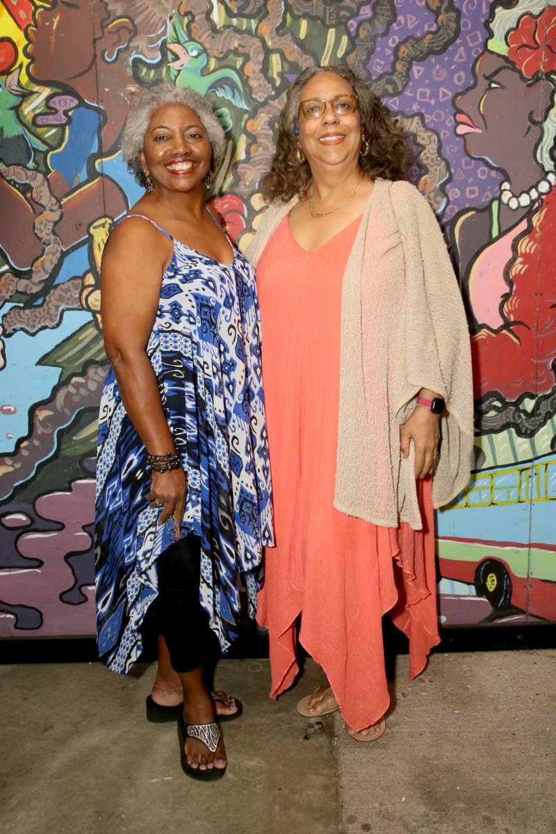 University Dance Society alumnae Dr Nadia Williams and Celia Jones Hinds, transport and logistics specialist, show their support.