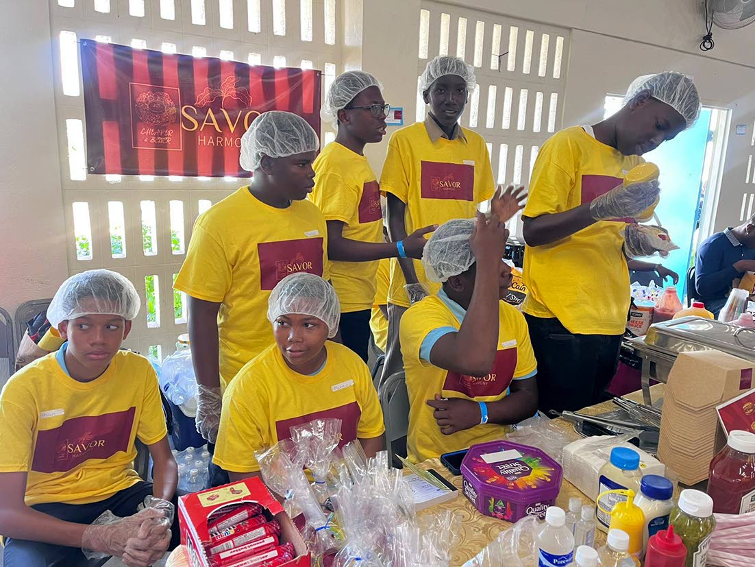 This group showcases their confectionery business at the STGC Teen Biz Expo 2026.