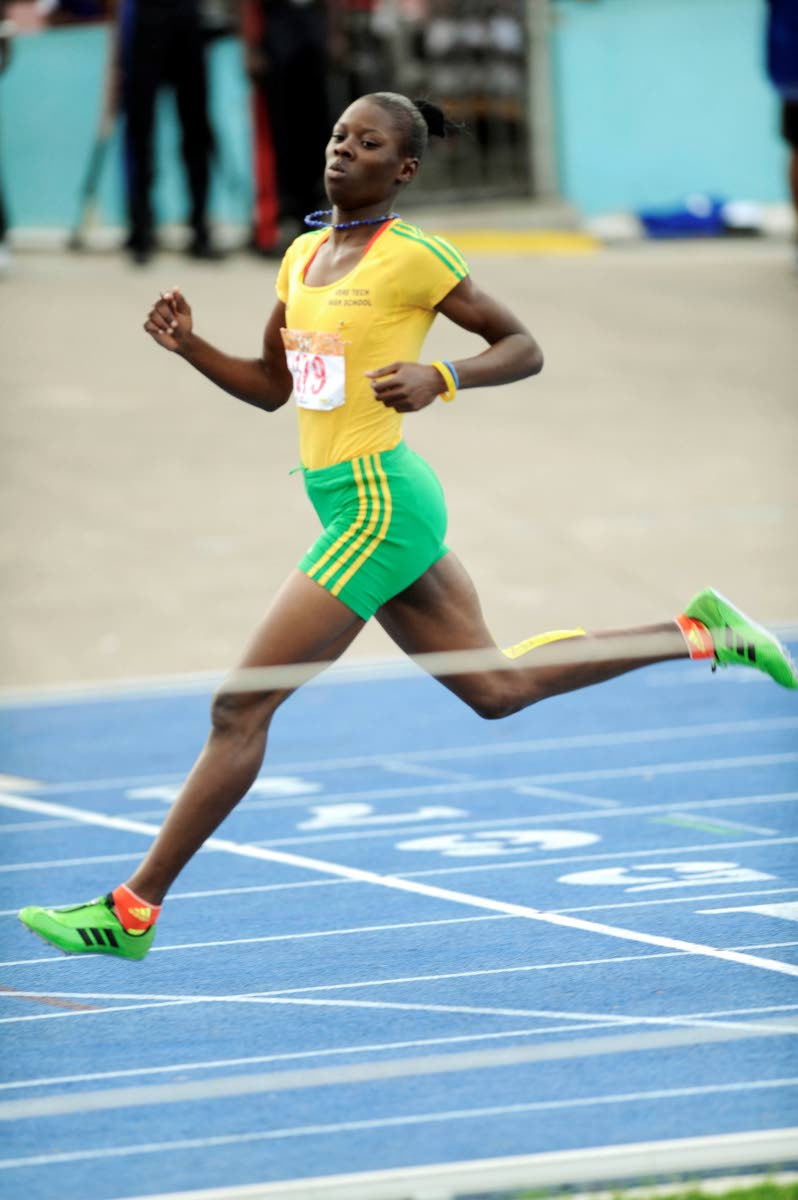 Ricardo Makyn/Staff Photographer                                                                                                                                         
Shericka Jackson of Vere winning the Girls Class 1, 200 Metres.                       