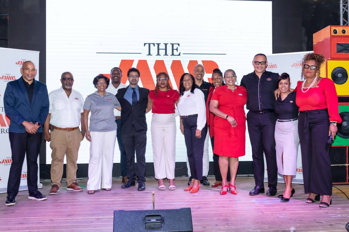 The JMMB Group team poses for a photo at the recently held client mixer Cocktails and Conversations at S Hotel, Montego Bay.