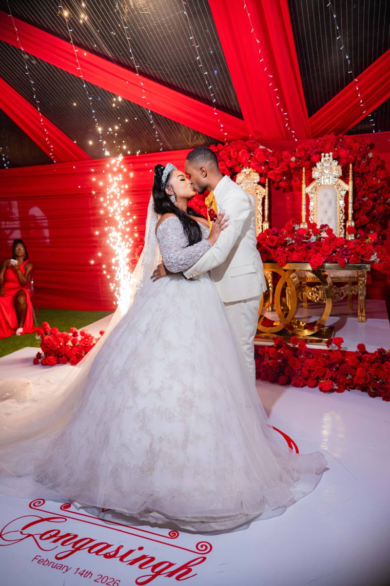 Lost in time and space, the newly-weds share their first dance as husband and wife to ‘First Time’ by Teeks.