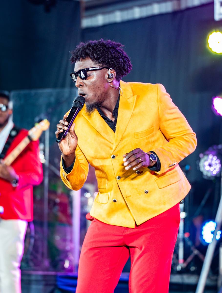 Johnmark Wiggan ministers in song on the Karl Hendrickson Auditorium stage during the launch of his sophomore album ‘By Fire’ last Saturday.