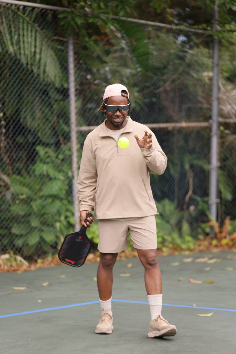 Entreprenuer Andrae Artwell enjoys a game of pickleball at Camp Porti.