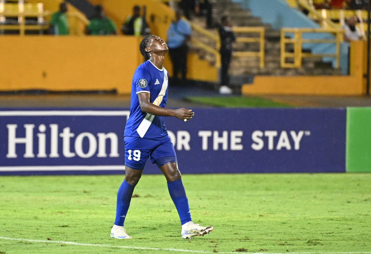 Mount Pleasant striker Warner Brown looked out of sorts. 