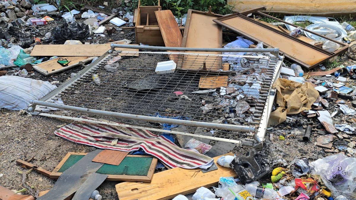 The illegal dumping site at the top of Hughenden Avenue in St Andrew.