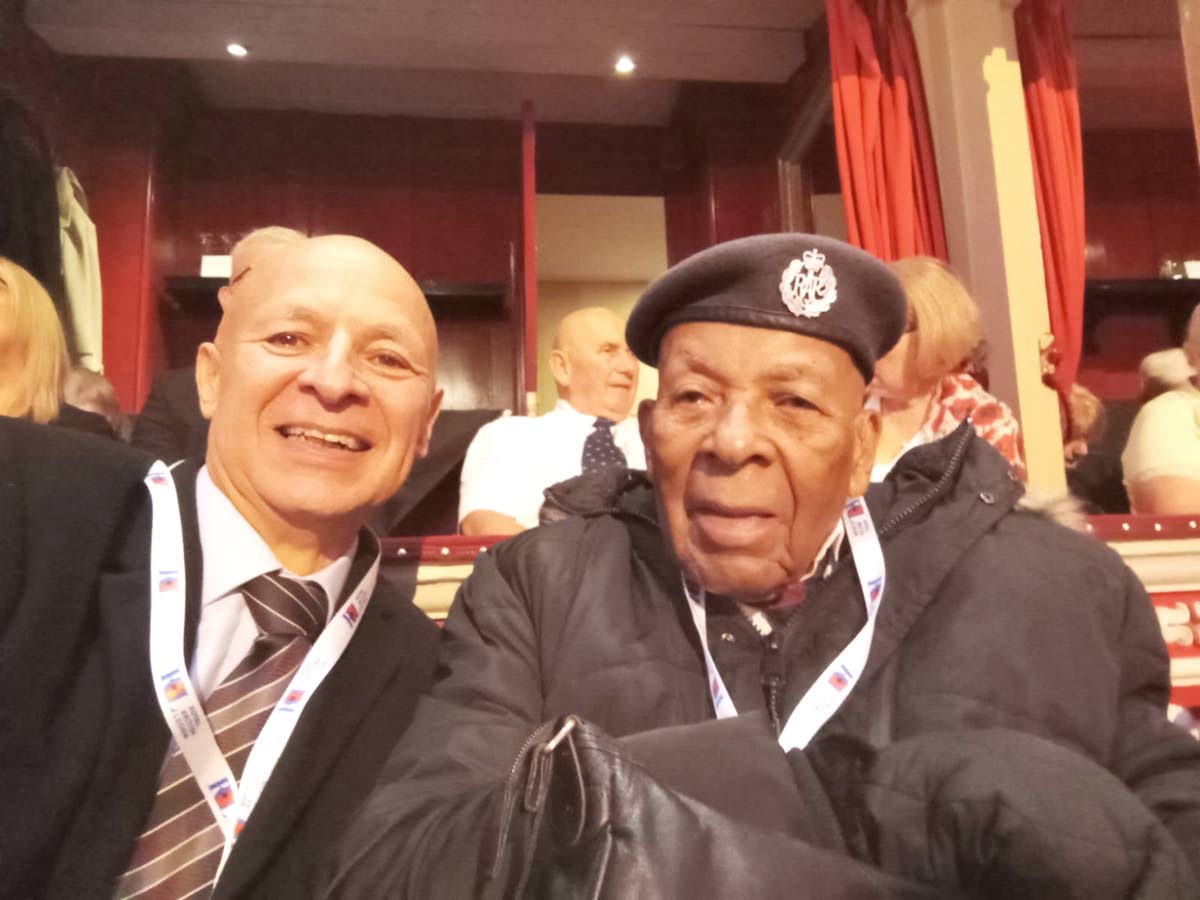 Royal Air Force veteran, Gilbert Clarke (right), pictured with son Alan Clarke.