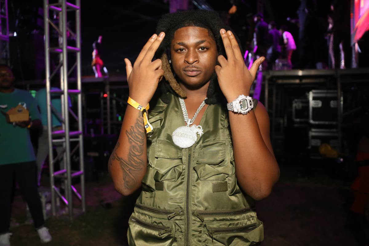 Before joining Machel Montano on stage, dancehall artiste Ayetian shoots a quick pose for our lens.