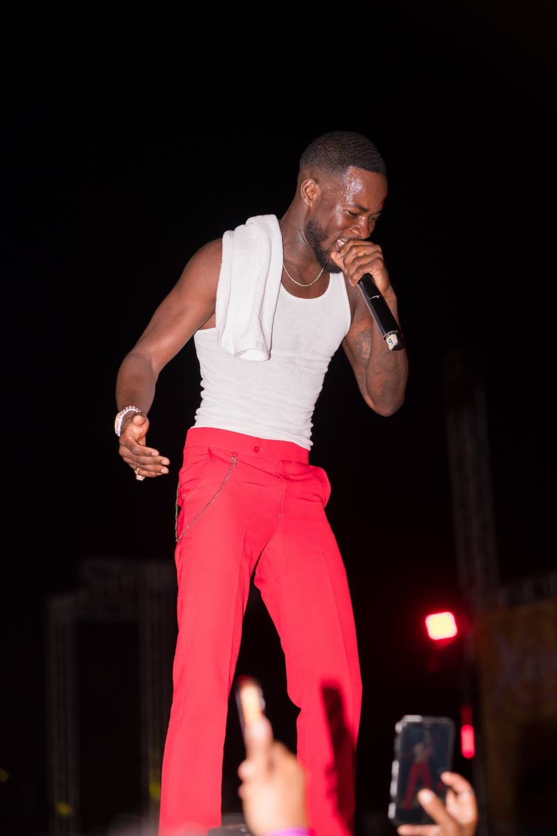 Grenada’s soca star V’ghn performing on the Tailgate stage on Thursday.