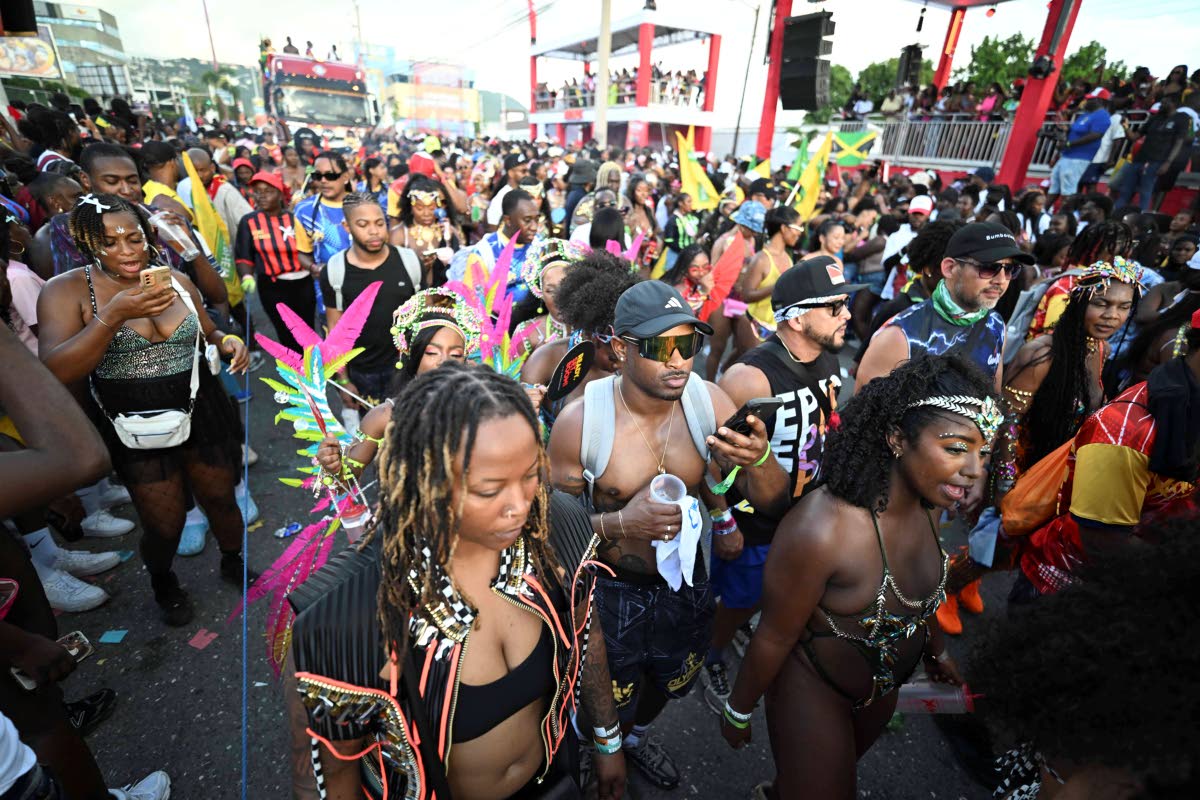 Xodus revellers during the 2026 Carnival in Jamaica Road March.