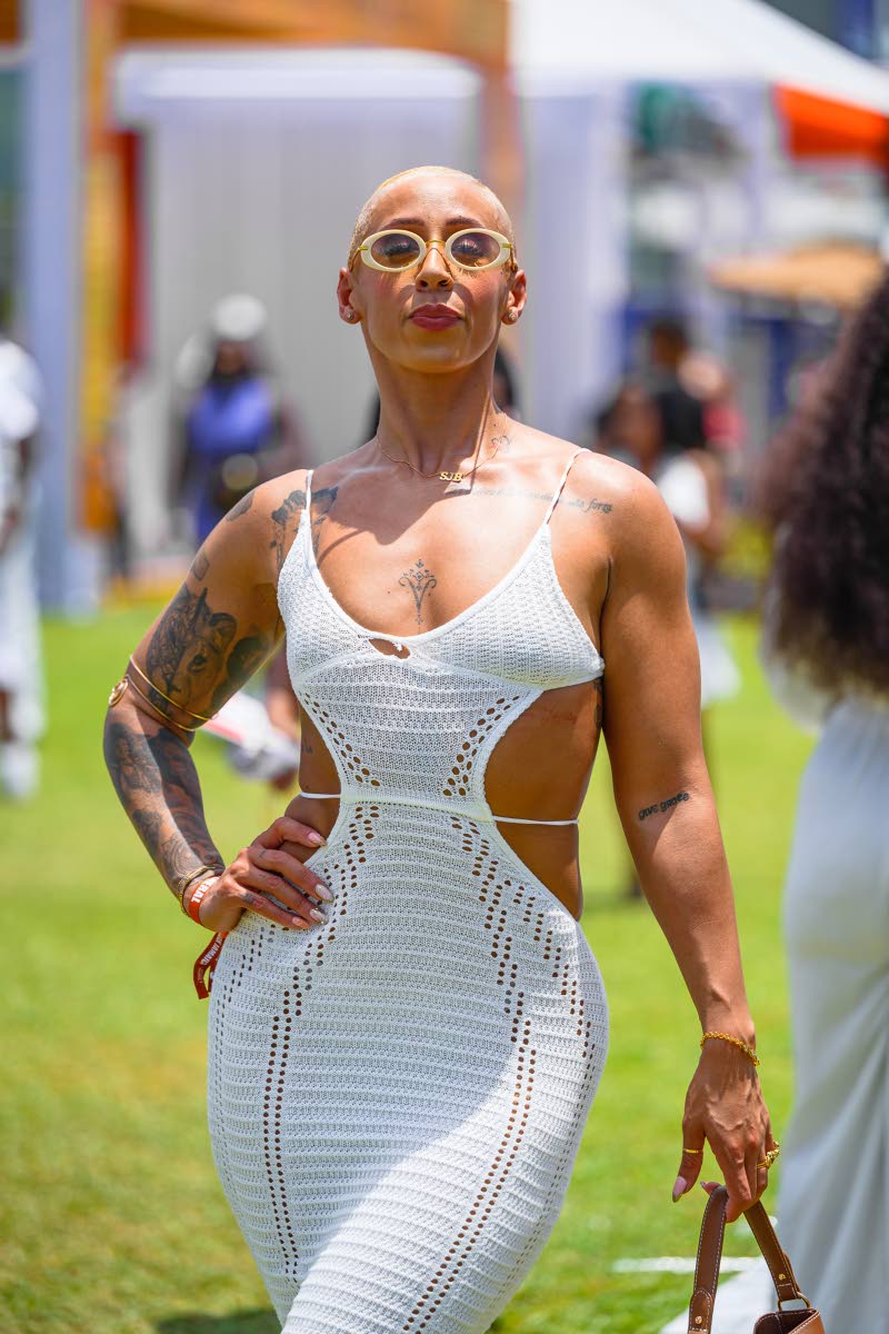 London-based fitness instructor Shauna Jay is all dolled up in white.