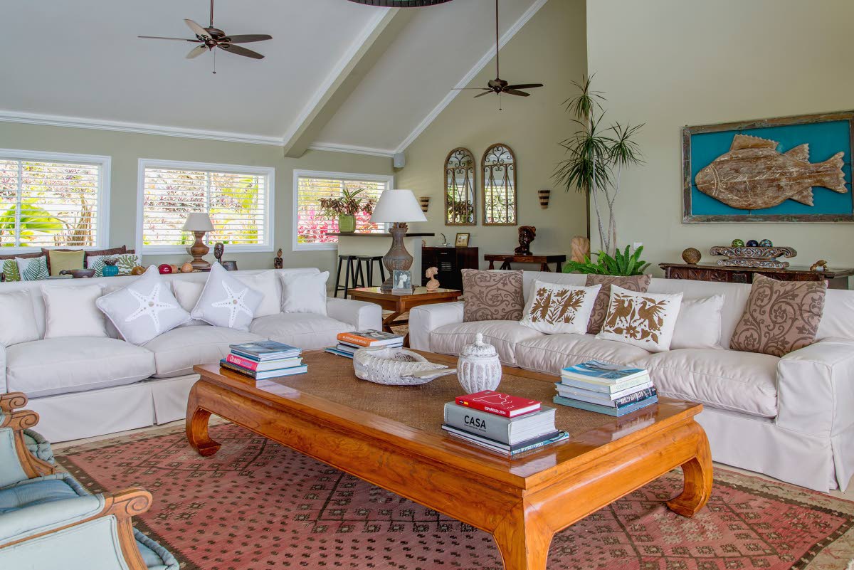 A section of the living room.