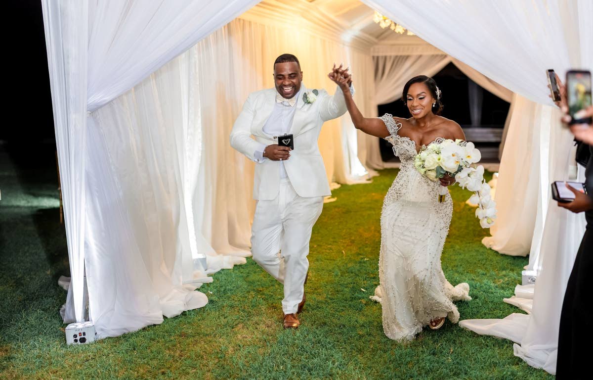 All smiles as the newly-weds step into a new chapter of their journey.