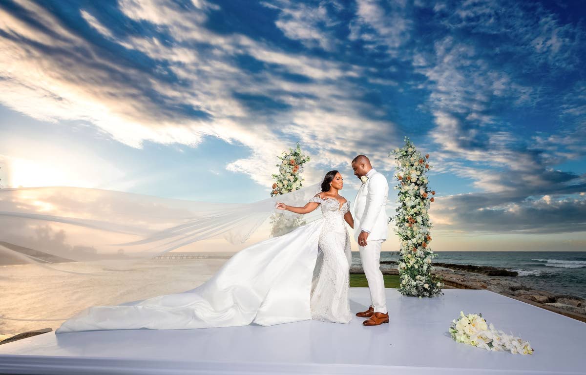 The Robinsons tied the knot on March 7 at The Palms Rose Hall in Montego Bay.