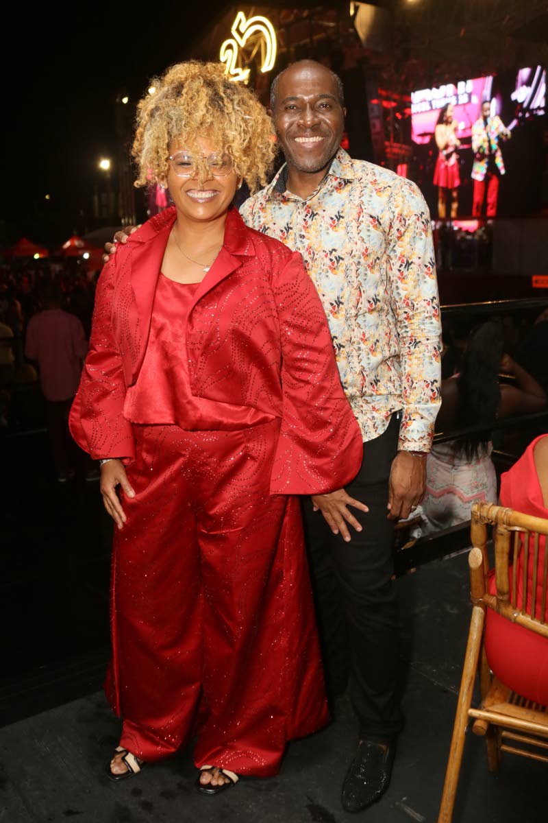 Posing for the lens are Tricia ‘DJ Sparks’ Spence and Peter Mohan. 