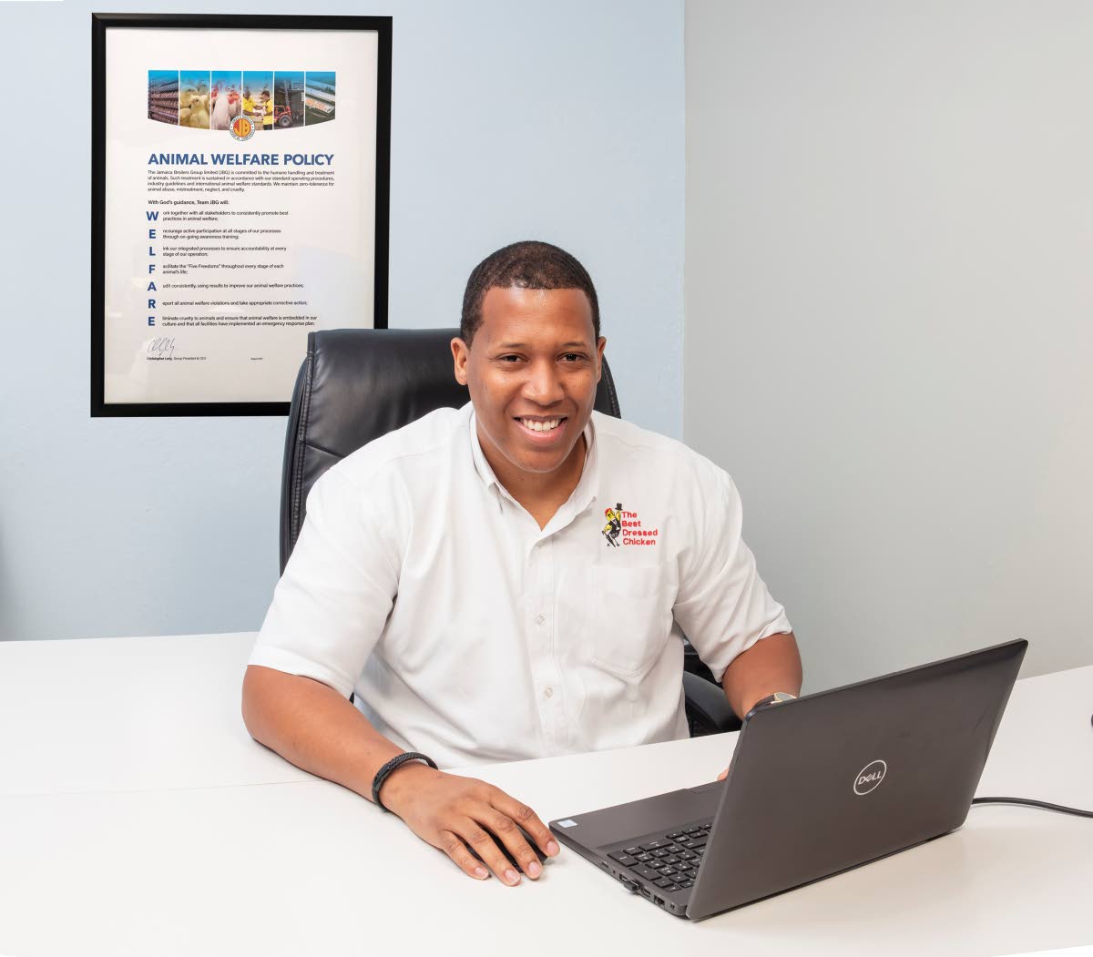 Chadwick Galloway, processing plant manager at The Best Dressed Chicken.