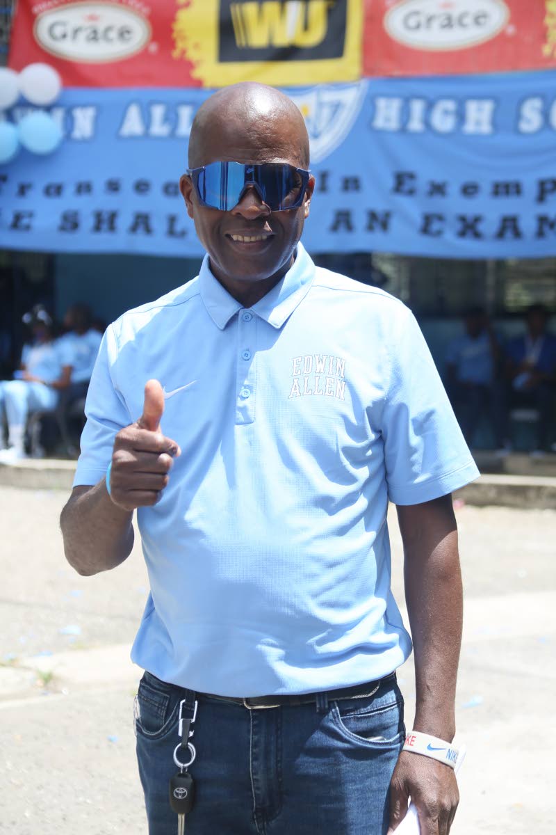 Michael Dyke, head coach of Edwin Allen High’s girls’ team.