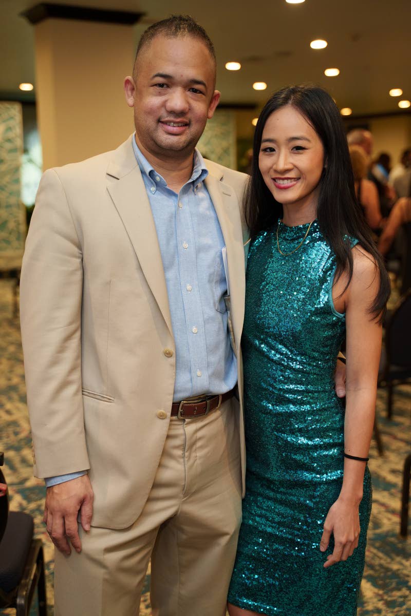 Dr Parris Lyew-Ayee Jr (left) is accompanied by Dr Jessica Yap at the St George’s College Hall of Fame Cocktail Reception and Induction Ceremony in 2022. The two tied the knot in 2024. 