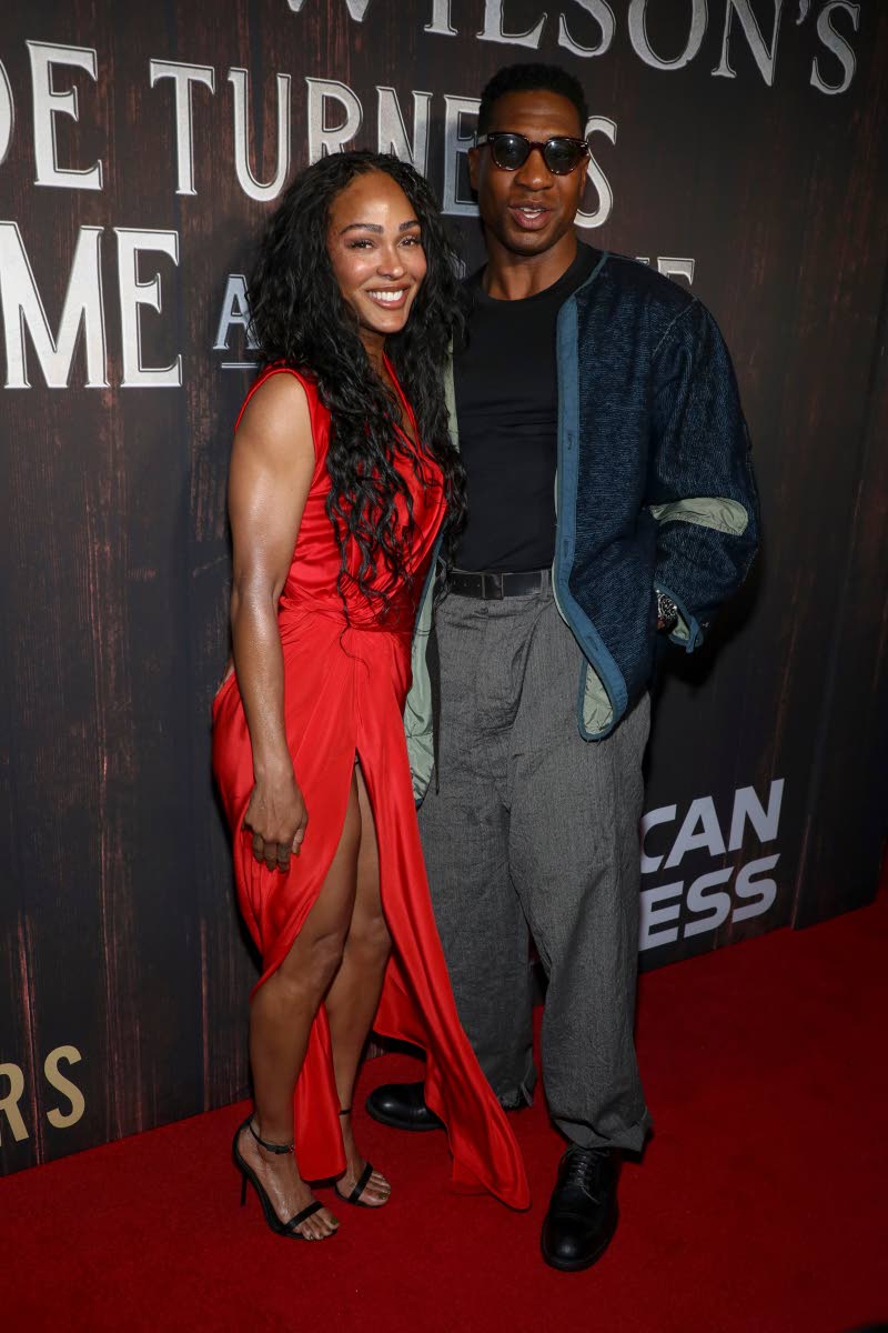 Meagan Good and Jonathan Majors step out for a date night.