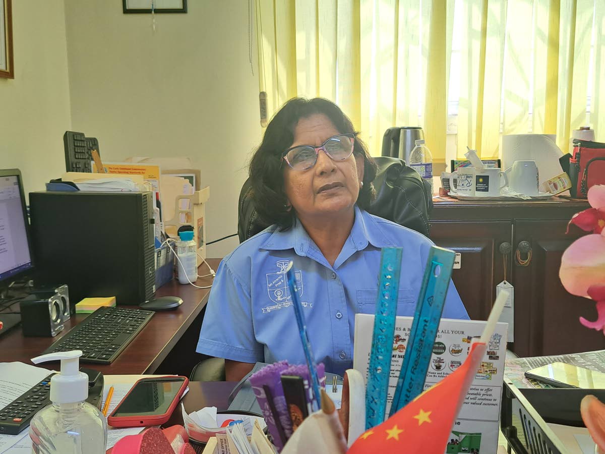 Theresa Cherian, principal of Mt Alvernia Preparatory School in St James.